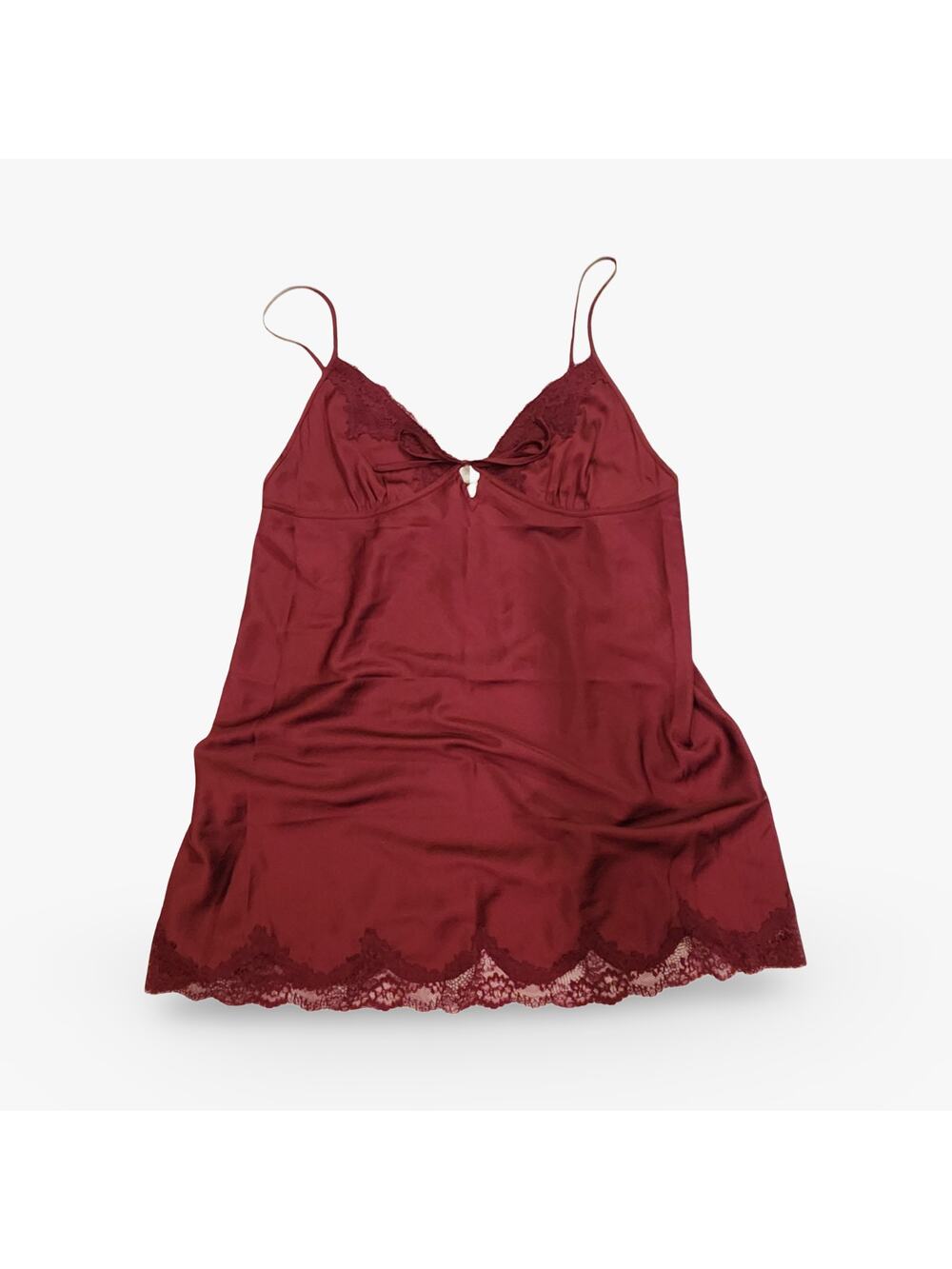 NWT Abercrombie Lace and Satin Burgundy Nightie XL